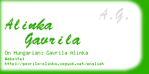 alinka gavrila business card